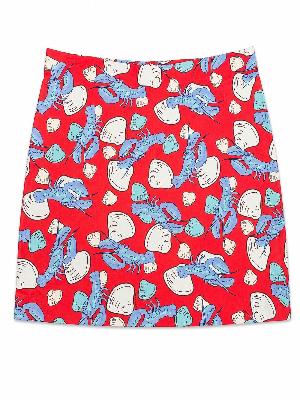 Vineyard Vines Red Lobster And Clam Print Mini Skirt, Size 6
